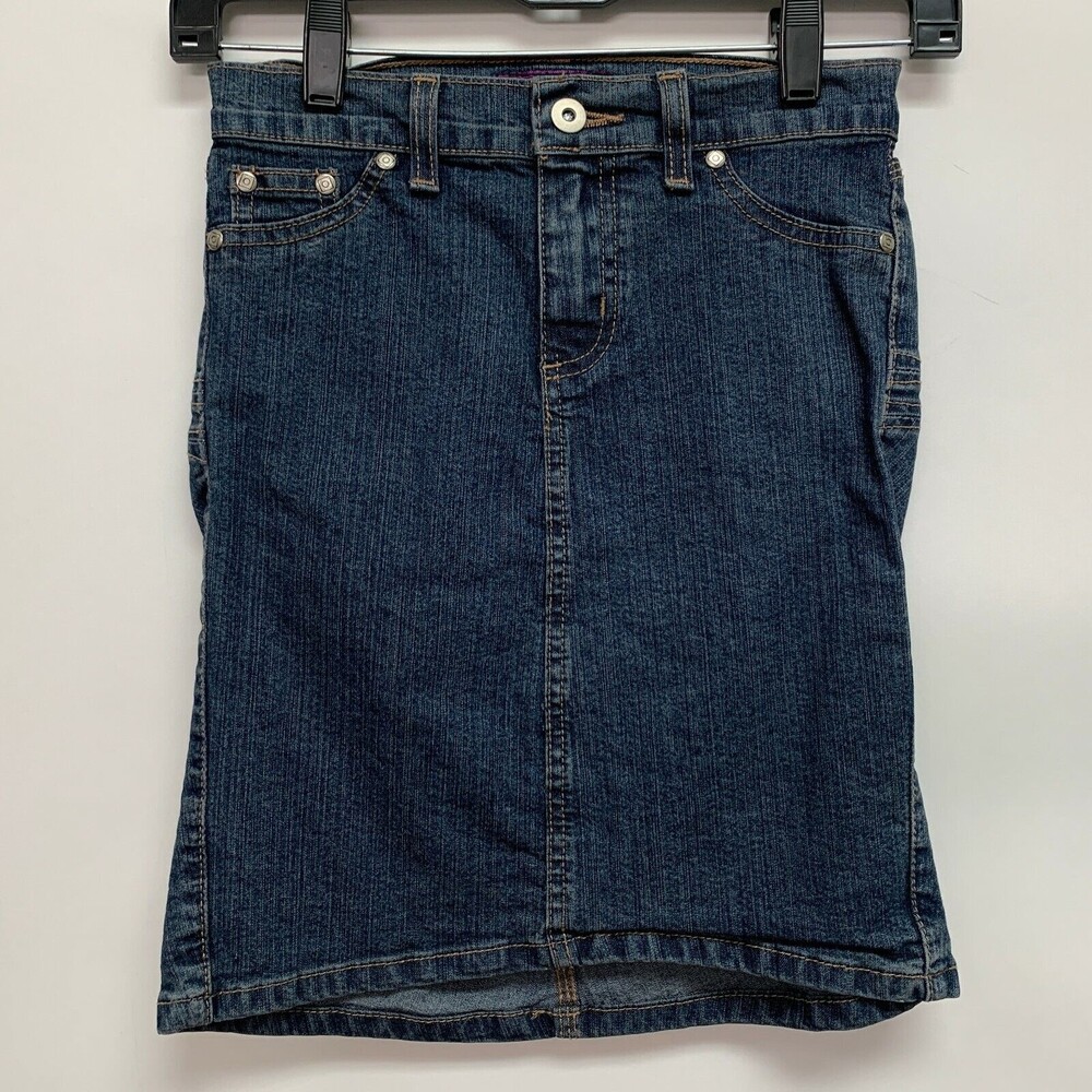 Luricci Firm International Womens Denim Jean Skirt Size 26 Blue Butt Lifter NWOT